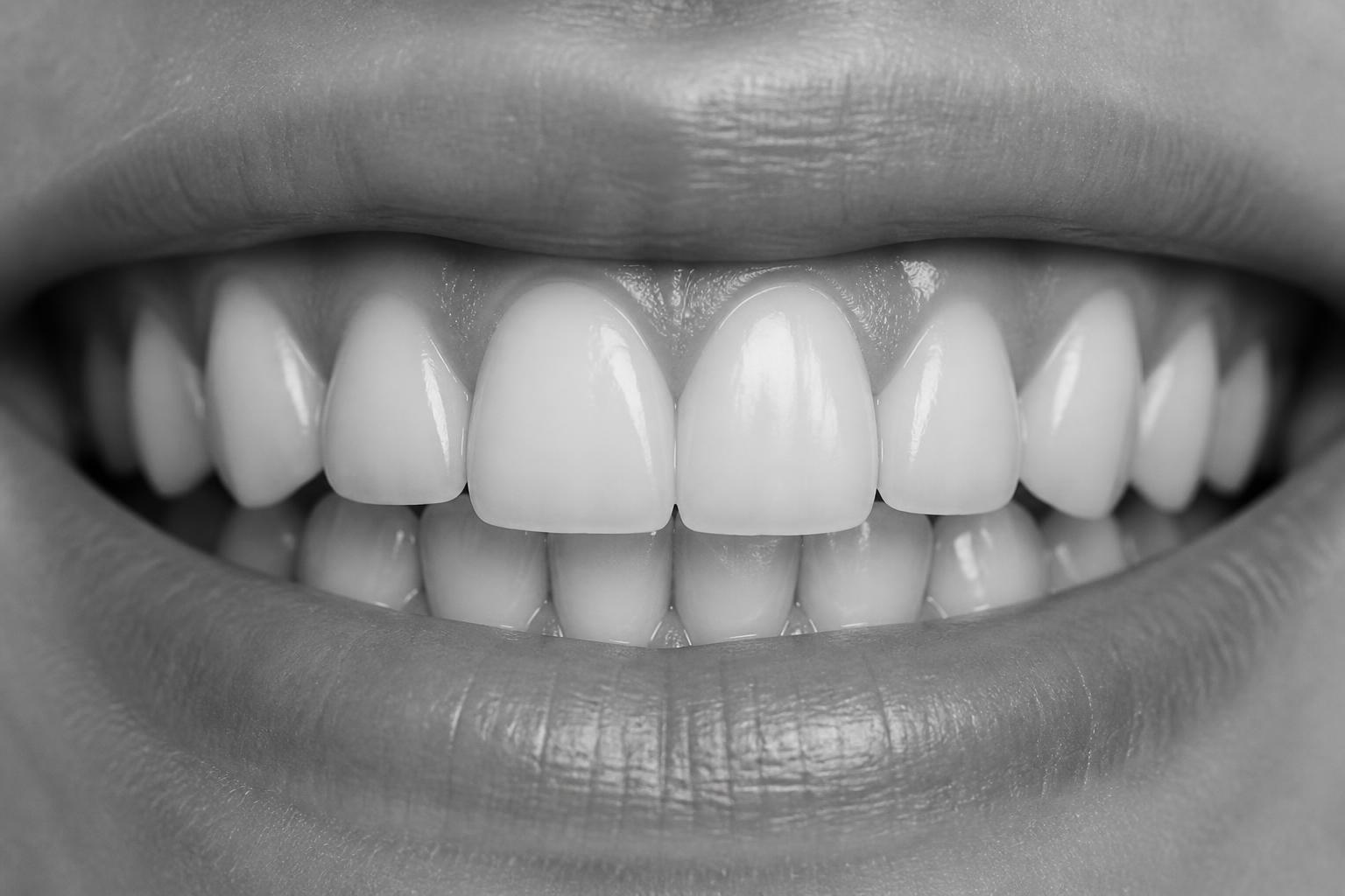 Close-up of a healthy smile following periodontal assessment